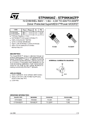 Datasheet STP5NK80ZFP manufacturer STMicroelectronics