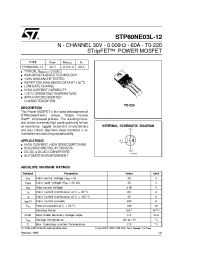 Datasheet STP60NE03L-12 manufacturer STMicroelectronics