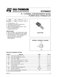Datasheet STP6N60FI manufacturer STMicroelectronics