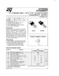 Datasheet STP6NB80 manufacturer STMicroelectronics