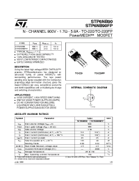 Datasheet STP6NB90 manufacturer STMicroelectronics