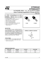 Datasheet STP9NK65ZFP manufacturer STMicroelectronics