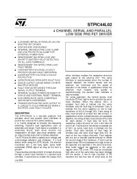 Datasheet STPIC44L02PTR manufacturer STMicroelectronics