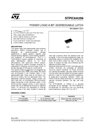 Datasheet STPIC6A259 manufacturer STMicroelectronics