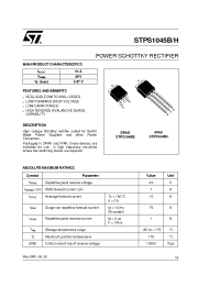 Datasheet STPS1045B manufacturer STMicroelectronics