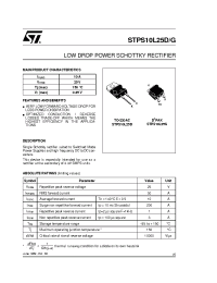 Datasheet STPS10L25D manufacturer STMicroelectronics