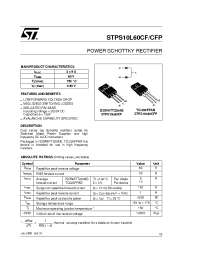 Datasheet STPS10L60CFP manufacturer STMicroelectronics