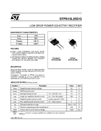 Datasheet STPS15L25D manufacturer STMicroelectronics