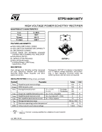 Datasheet STPS160H100TV manufacturer STMicroelectronics