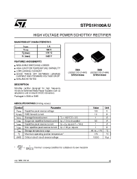 Datasheet STPS1H100A manufacturer STMicroelectronics