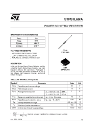 Datasheet STPS1L60 manufacturer STMicroelectronics
