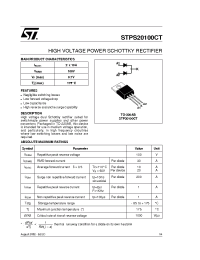Datasheet STPS20100 manufacturer STMicroelectronics