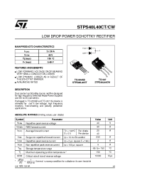 Datasheet STPS40L40CT manufacturer STMicroelectronics