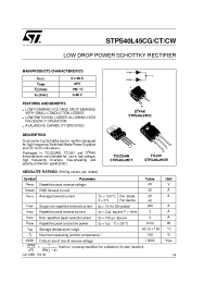 Datasheet STPS40L45CG manufacturer STMicroelectronics
