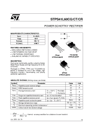 Datasheet STPS41L60 manufacturer STMicroelectronics