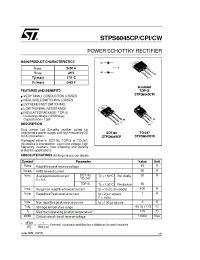 Datasheet STPS6045 manufacturer STMicroelectronics