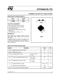 Datasheet STPS660CB manufacturer STMicroelectronics