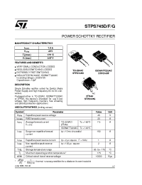 Datasheet STPS745D manufacturer STMicroelectronics