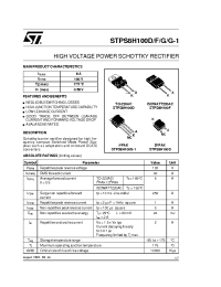 Datasheet STPS8H100 manufacturer STMicroelectronics