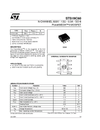 Datasheet STS1NC60 manufacturer STMicroelectronics