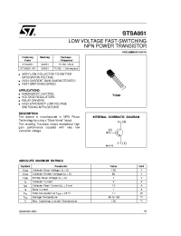Datasheet STSA851-AP manufacturer STMicroelectronics