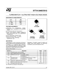 Datasheet STTA1206D manufacturer STMicroelectronics
