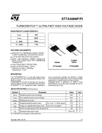 Datasheet STTA2006P manufacturer STMicroelectronics