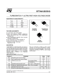 Datasheet STTA812D manufacturer STMicroelectronics