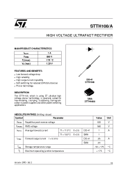 Datasheet STTH108 manufacturer STMicroelectronics