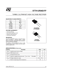 Datasheet STTH12R06 manufacturer STMicroelectronics