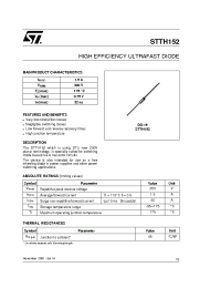 Datasheet STTH152 manufacturer STMicroelectronics