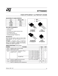 Datasheet STTH1602C manufacturer STMicroelectronics