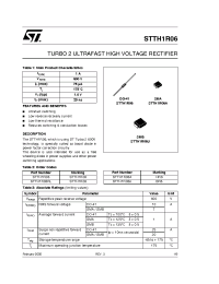 Datasheet STTH1R06A manufacturer STMicroelectronics