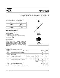 Datasheet STTH208 manufacturer STMicroelectronics