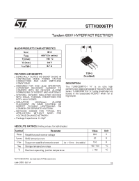 Datasheet STTH3006TPI manufacturer STMicroelectronics