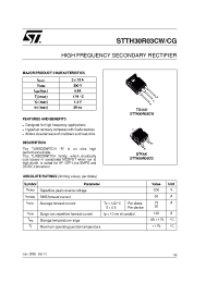 Datasheet STTH30R03CW manufacturer STMicroelectronics
