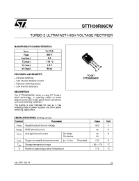 Datasheet STTH30R06CW manufacturer STMicroelectronics
