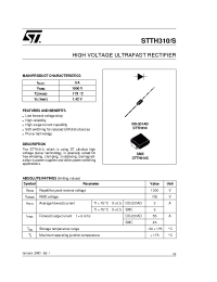 Datasheet STTH310 manufacturer STMicroelectronics