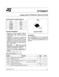 Datasheet STTH806DTI manufacturer STMicroelectronics