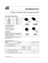 Datasheet STTH8R06FP manufacturer STMicroelectronics
