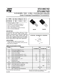 Datasheet STU10NC70Z manufacturer STMicroelectronics
