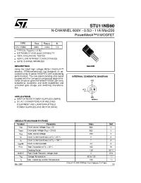 Datasheet STU11NB60I manufacturer STMicroelectronics