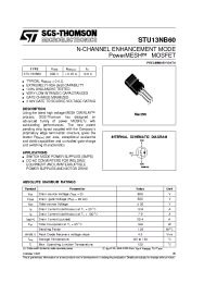 Datasheet STU13NB60I manufacturer STMicroelectronics