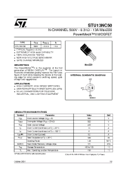 Datasheet STU13NC50 manufacturer STMicroelectronics
