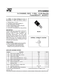 Datasheet STU16NB50 manufacturer STMicroelectronics