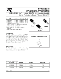 Datasheet STU26NM50 manufacturer STMicroelectronics