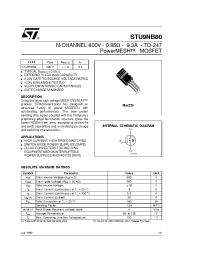 Datasheet STU9NB80 manufacturer STMicroelectronics