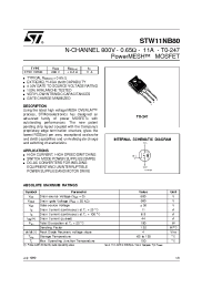Datasheet STW11NB80 manufacturer STMicroelectronics