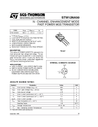 Datasheet STW12NA50 manufacturer STMicroelectronics