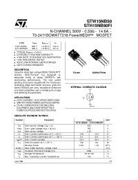 Datasheet STW15NB50 manufacturer STMicroelectronics